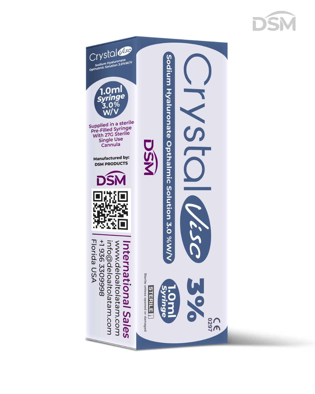 Viscoelástico Crystal Visc 3% Hialuronato de Sodio 1ml