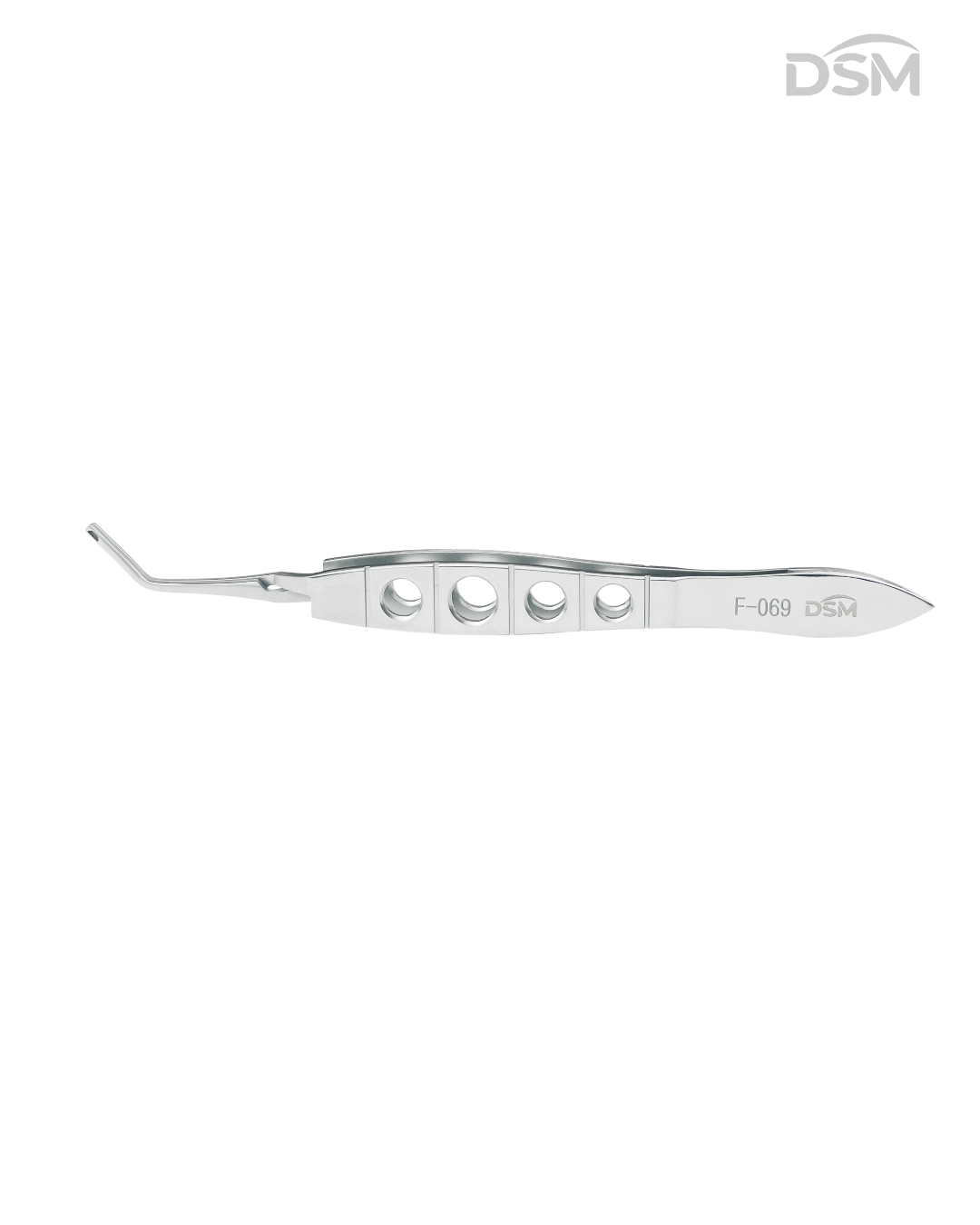 F-069 113mm Punctal Plug Forceps Pinza para Tapón de Esclera Box of 4-Caja de 4