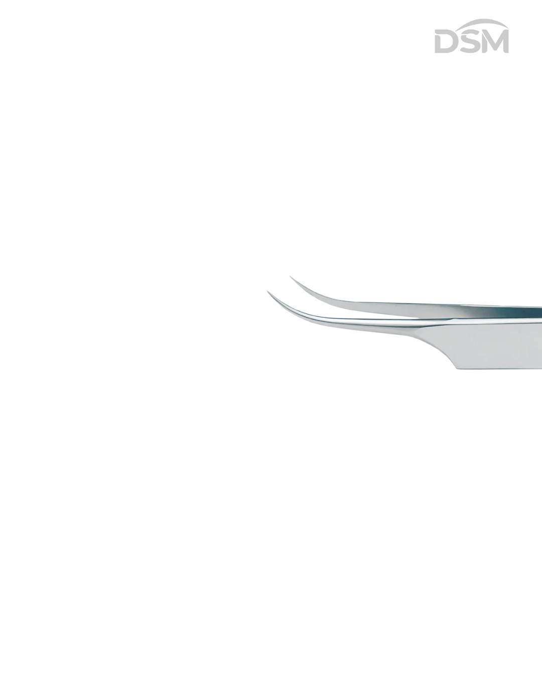 F-072 115mm Curved Jeweler's Forceps Pinza de Joyero Curva Box of 4-Caja de 4