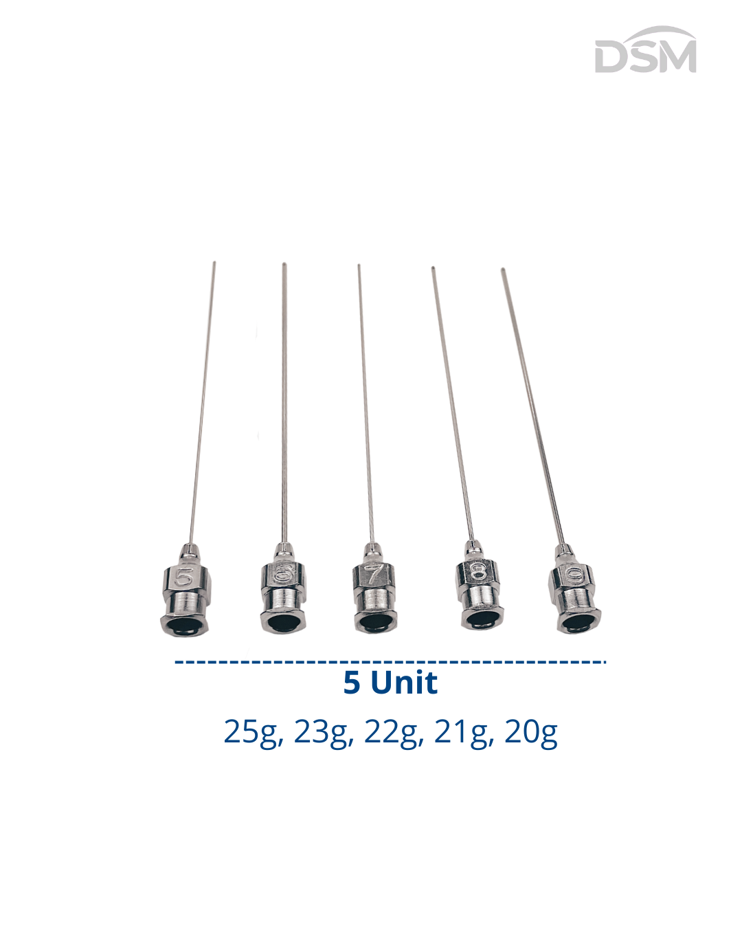 C-025 25G–20G|5 Unit Lacrimal Cannula Cánula Lagrimal Box of 3-Caja de 3