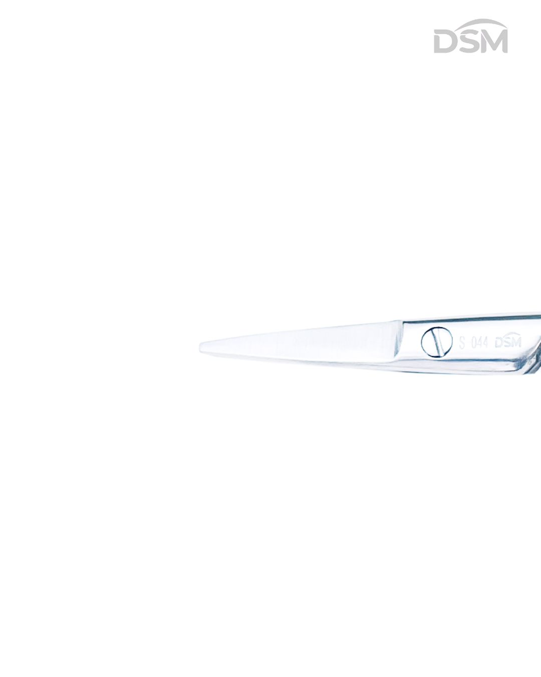 S-043 88mm Straight General Surgical Scissors Tijeras Generales Rectas 88mm Box of 4-Caja de 4