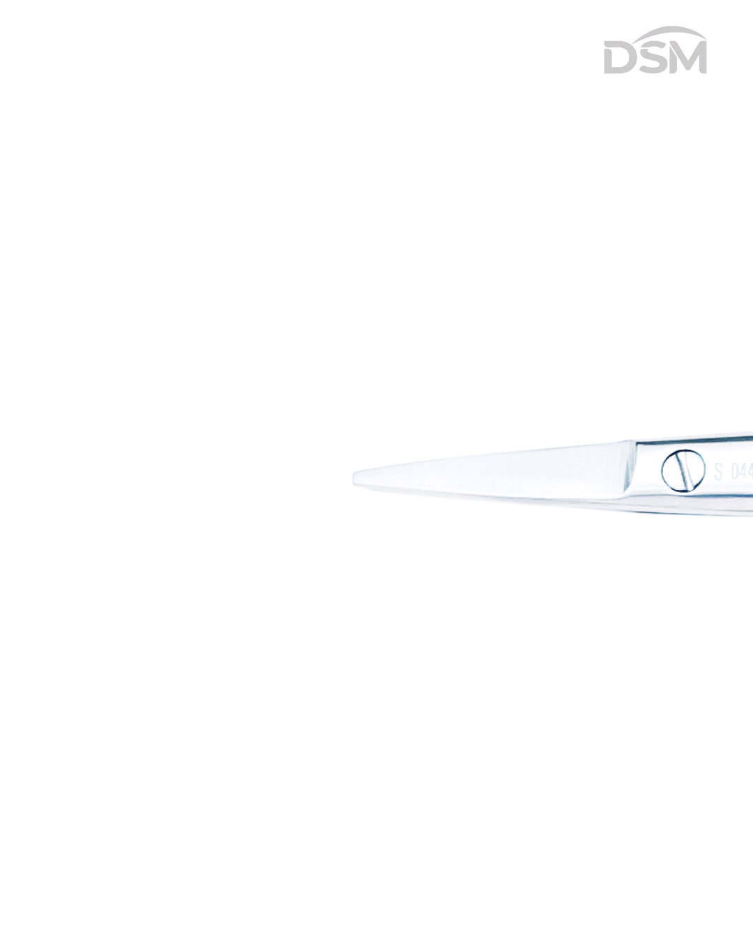 S-044 98mm Straight General Surgical Scissors Tijeras Generales Rectas 98mm Box of 4-Caja de 4