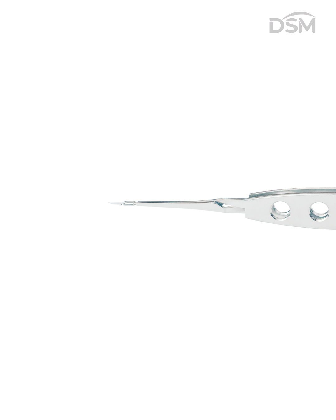 S-040 85mm Angled Vannas Scissors for Capsulotomy Tijeras de Vannas Anguladas para Capsulotomía Box of 2-Caja de 2