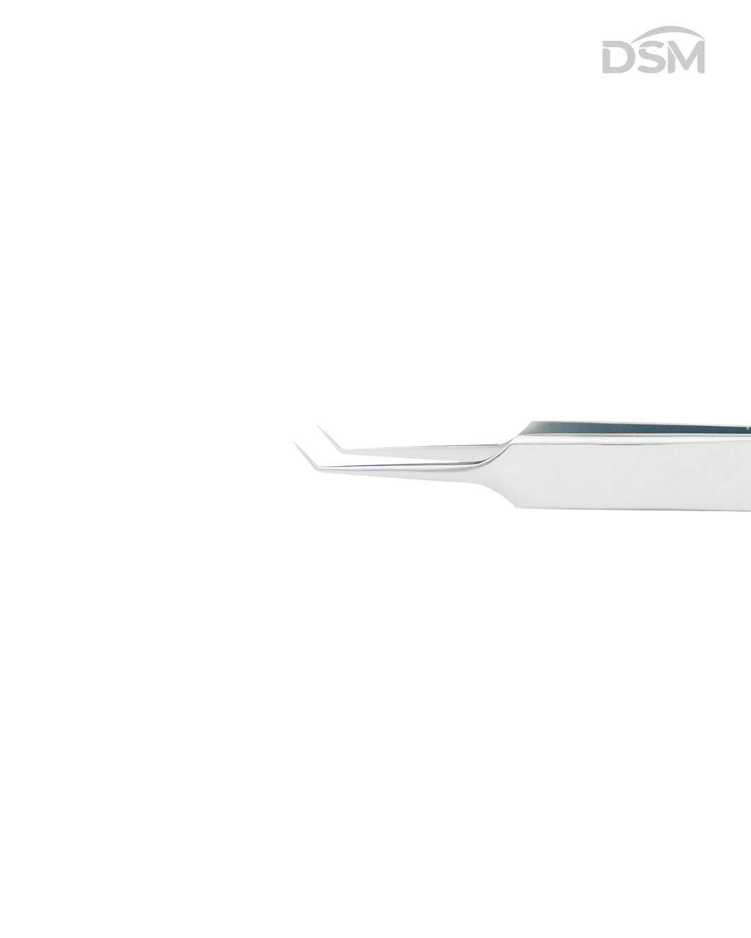 F-071 115mm Angled Jeweler's Forceps Pinza de Joyero Angulada Box of 4-Caja de 4