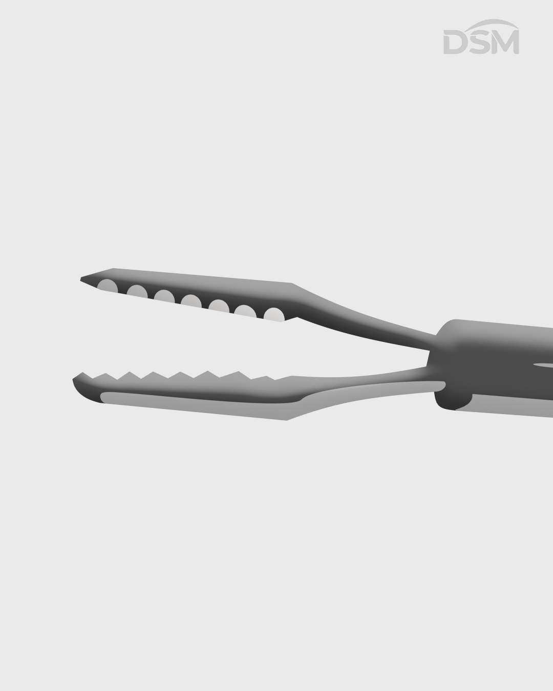 V-044 23G Vitreoretinal Toothed Forceps Curved Tube Pinzas Vitreoretinales Dentadas Tubo Curvado