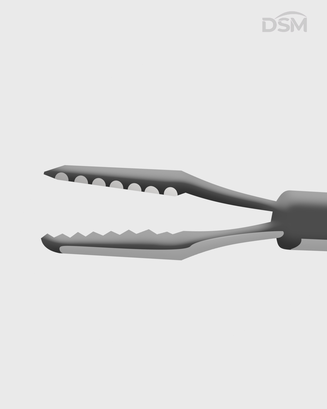 V-041 25G Vitreoretinal Toothed Forceps Straight Tube Pinzas Vitreoretinales Dentadas Tubo Recto