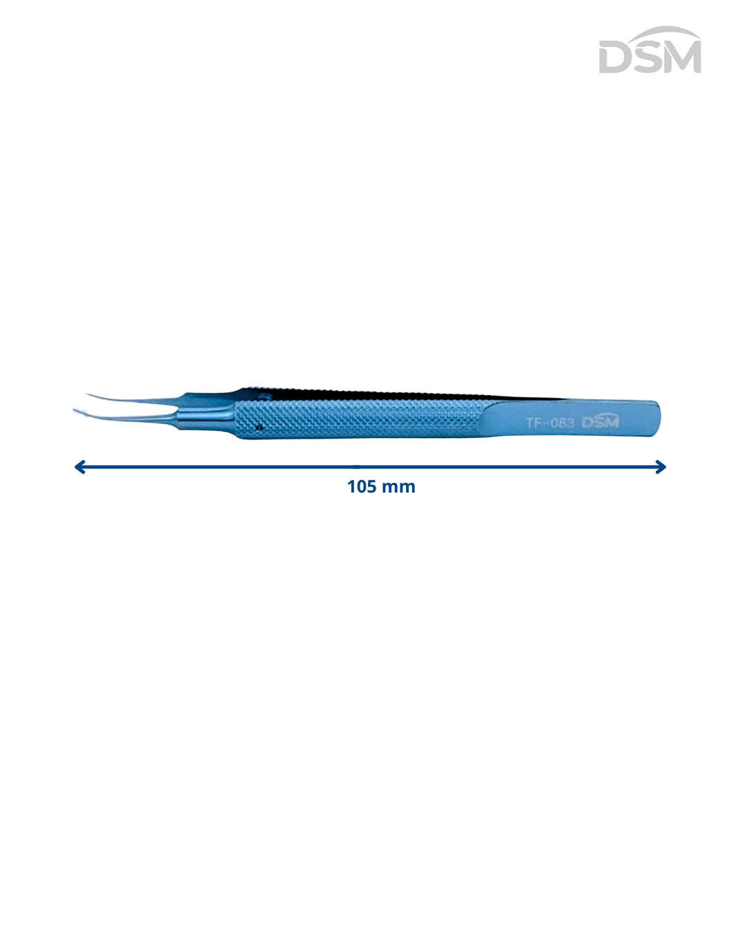 TF-083 0.12mm | 105mm Curved Toothe Forceps Pinzas de dientes curvos
