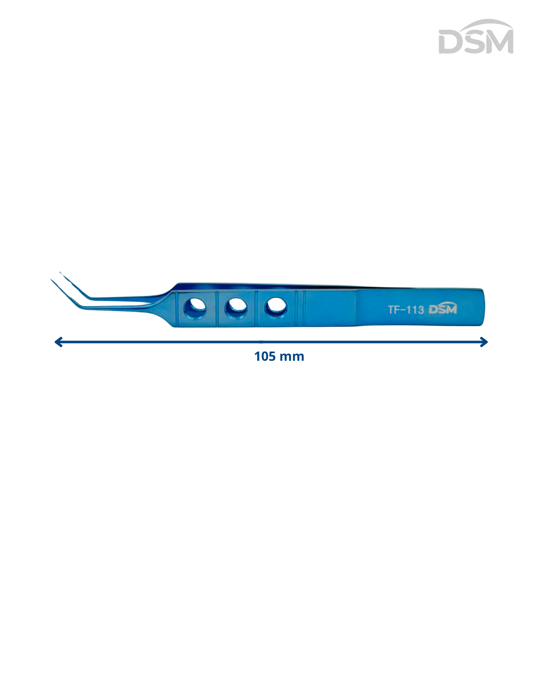 TF-113 0.12mm| 105mm Kelman-Mcpherson Toothed Forceps Pinzas dentadas Kelman-Mcpherson