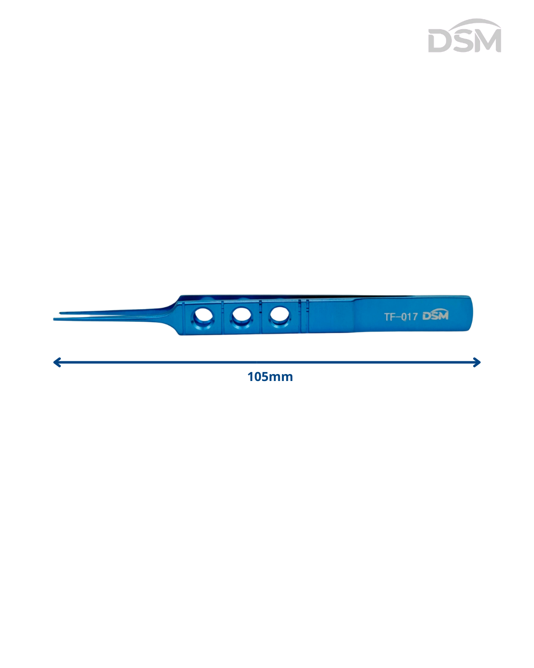 TF-017 0.30mm| 105mm Toothed Forcep Pinzas dentada