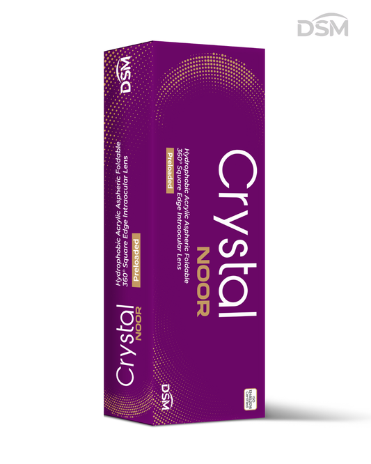 Crystal NOOR – Lente intraocular Monofocal Asférico Hidrofóbico Precargado (DSM)