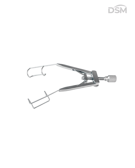 E-034  15mm | 80mm     Adjustable Speculum       Blefaróstato Ajustable Box of 4-Caja de 4