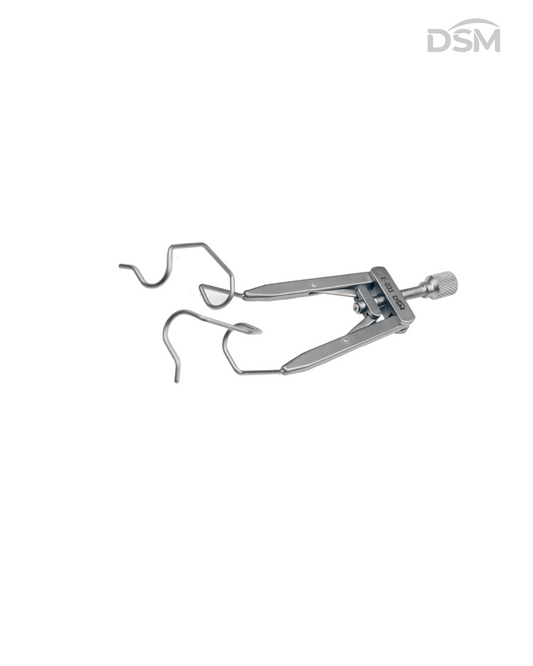 E-033  19mm | 80mm     Adjustable Speculum       Blefaróstato Ajustable Box of 4-Caja de 4