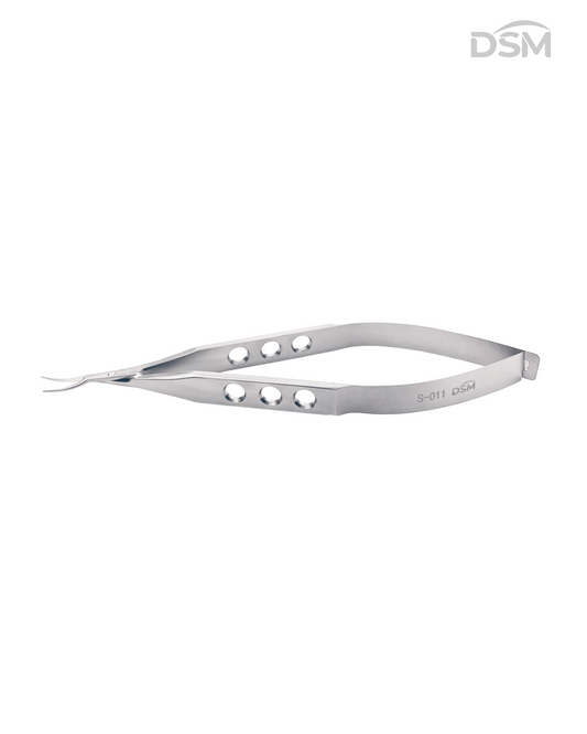 S-011 105mm Left Curved Castroviejo Scissors  | Tijeras Castroviejo Curva Izquierda Box of 2-Caja de 2