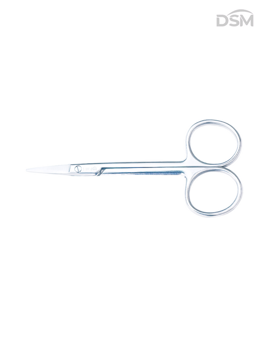 S-044 98mm Straight General Surgical Scissors Tijeras Generales Rectas 98mm Box of 4-Caja de 4