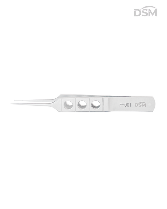 F-001  85mm|0.12mm Toothed Forceps      Pinzas Dentadas       Box of 4-Caja de 4