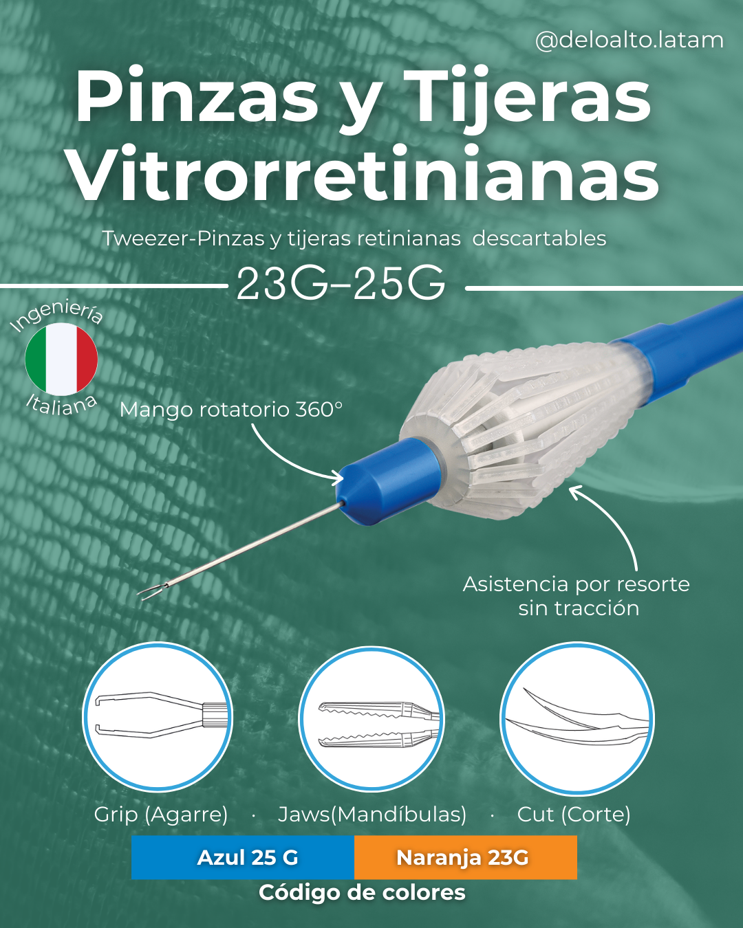 Pinzas y Tijeras Vitreorretinianas – Instrumental de Retina