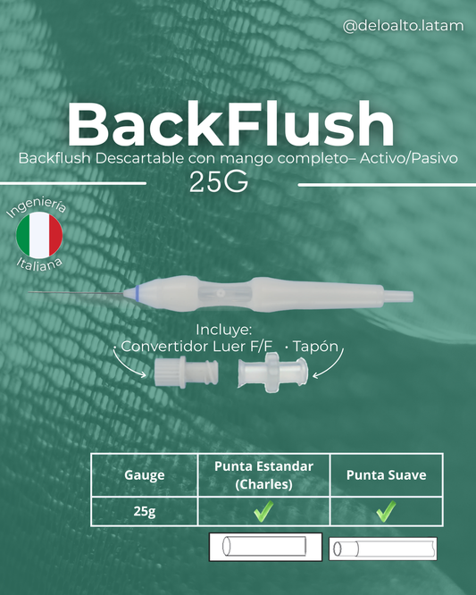 Backflush intraocular (punta suave) – Vitrectomía